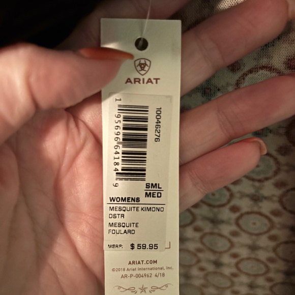 Ariat Mesquite Kimono Duster NWT size small/Med - Picture 5 of 7